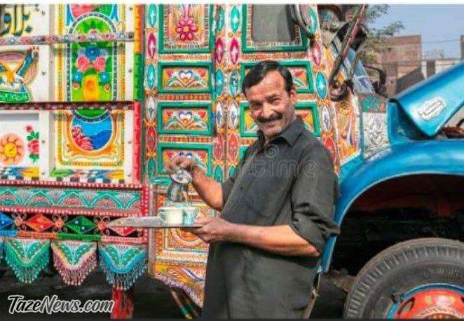 راننده کامیون کنجکاو پاکستانی