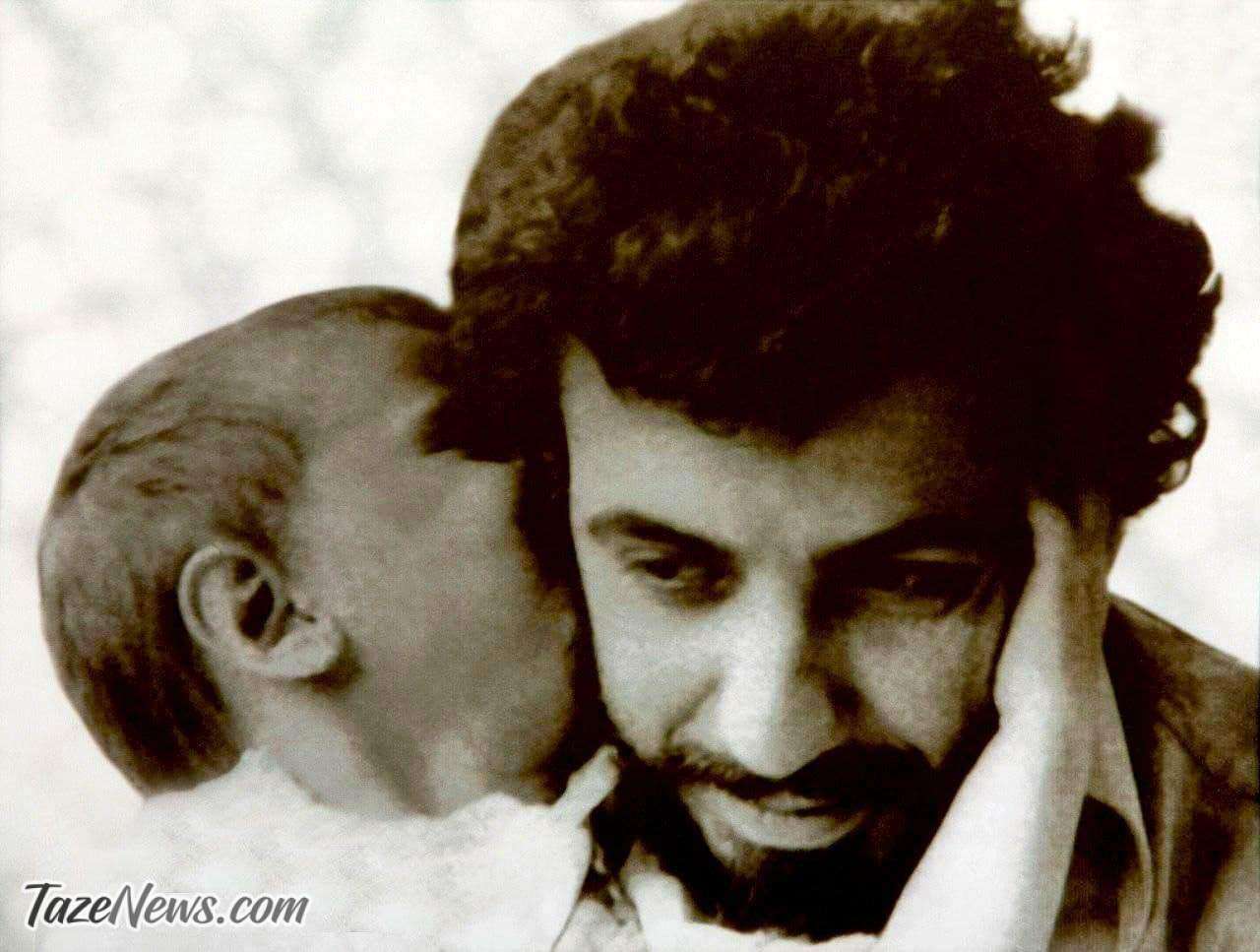 لیلا حاتمی در حال بوسيدن پدرش