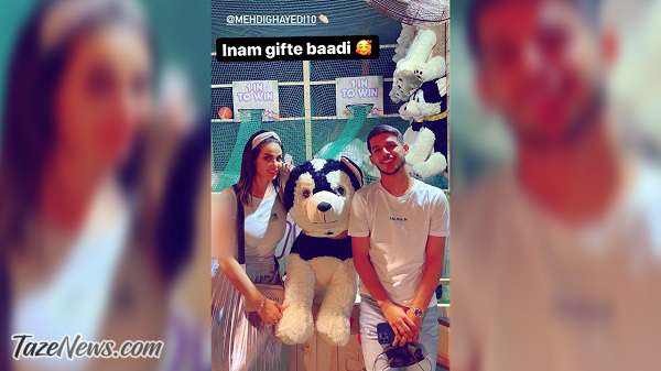 مهدی قایدی و همسرش در شهربازی