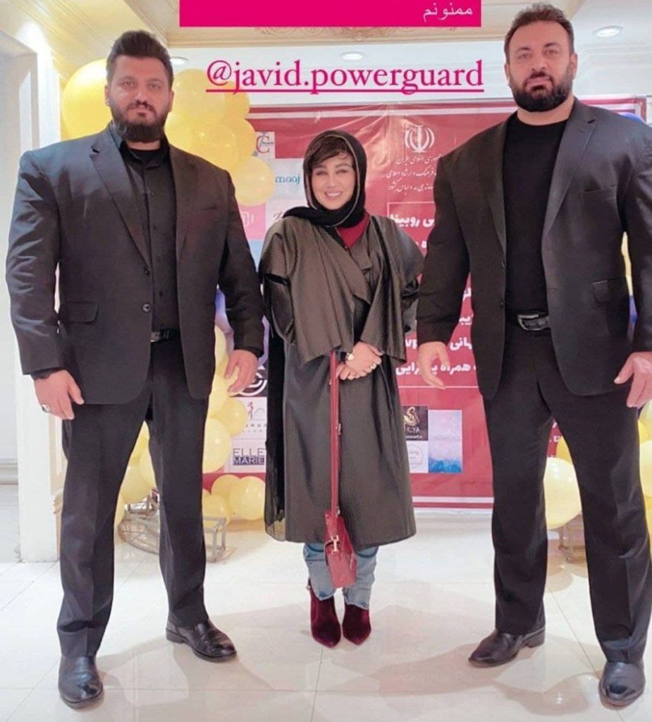 بهنوش بختیاری و بادیگاردهایش