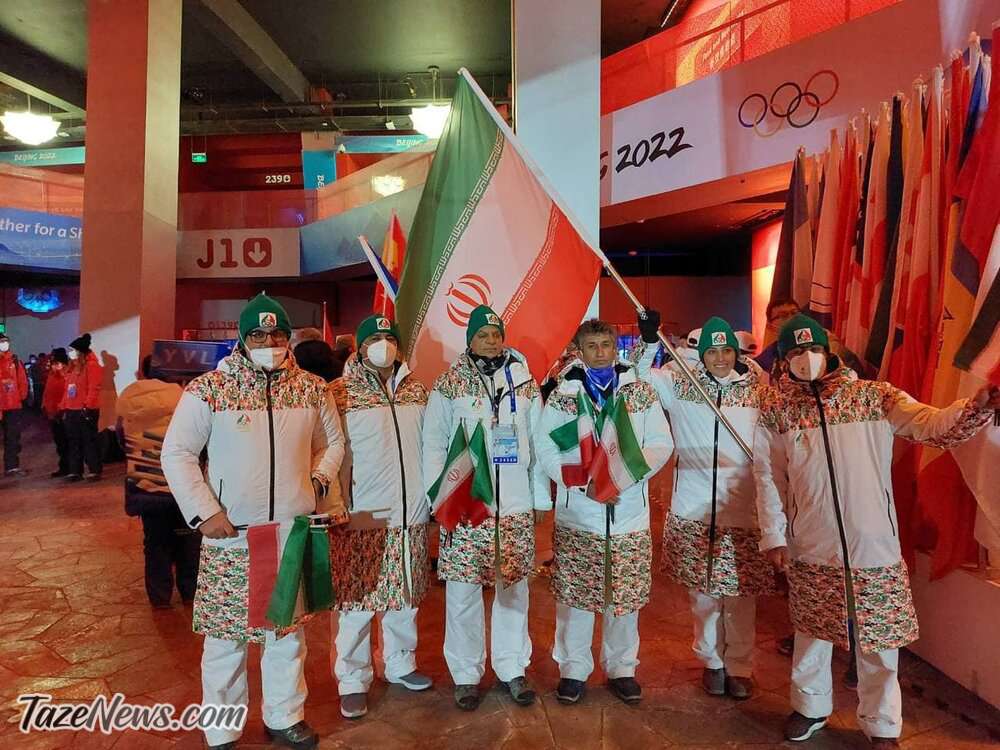 کاروان ایران در افتتاحیه المپیک زمستانی ۲۰۲۰ پکن