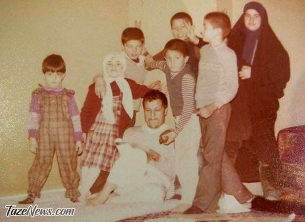 آیت الله هاشمی رفسنجانی در کنار خانواده