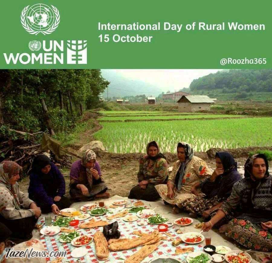 زنان شالیکار ایران پوستر سازمان ملل