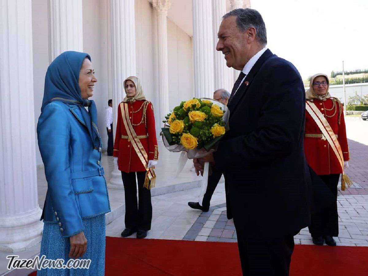 مریم رجوی و مایک پمپئو