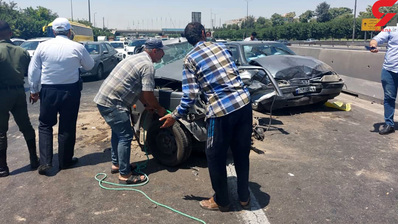 تصادف مرگبار پژو در بزرگراه آزادگان