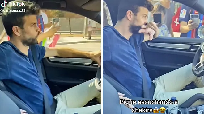 پیکه در حال گوش دادن به آهنگ شکیرا