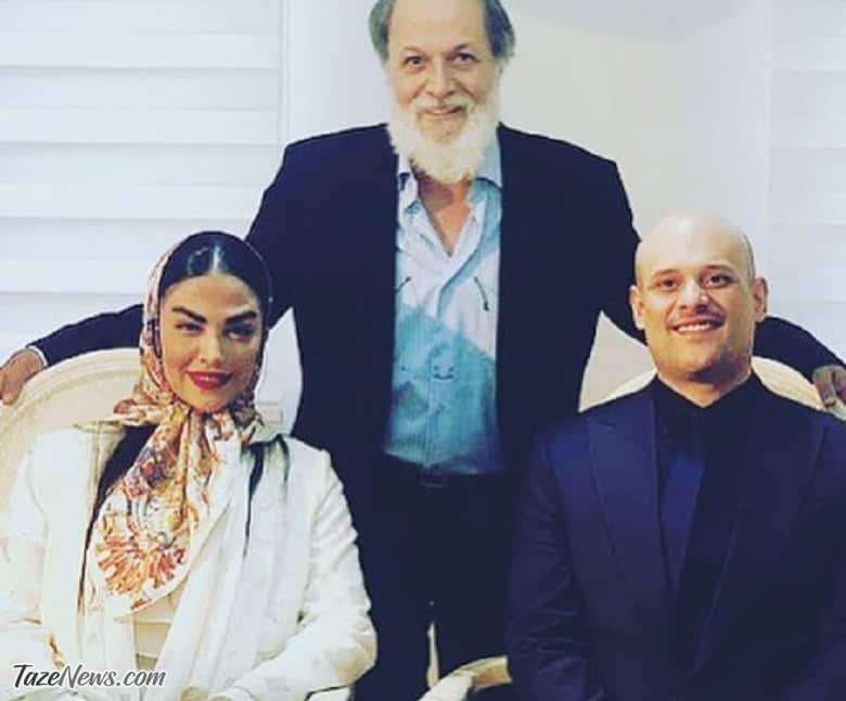 امین تارخ به همراه پسر و عروسش