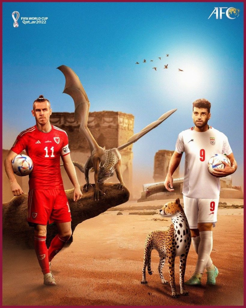 پوستر فیفا درباره ایران و ولز