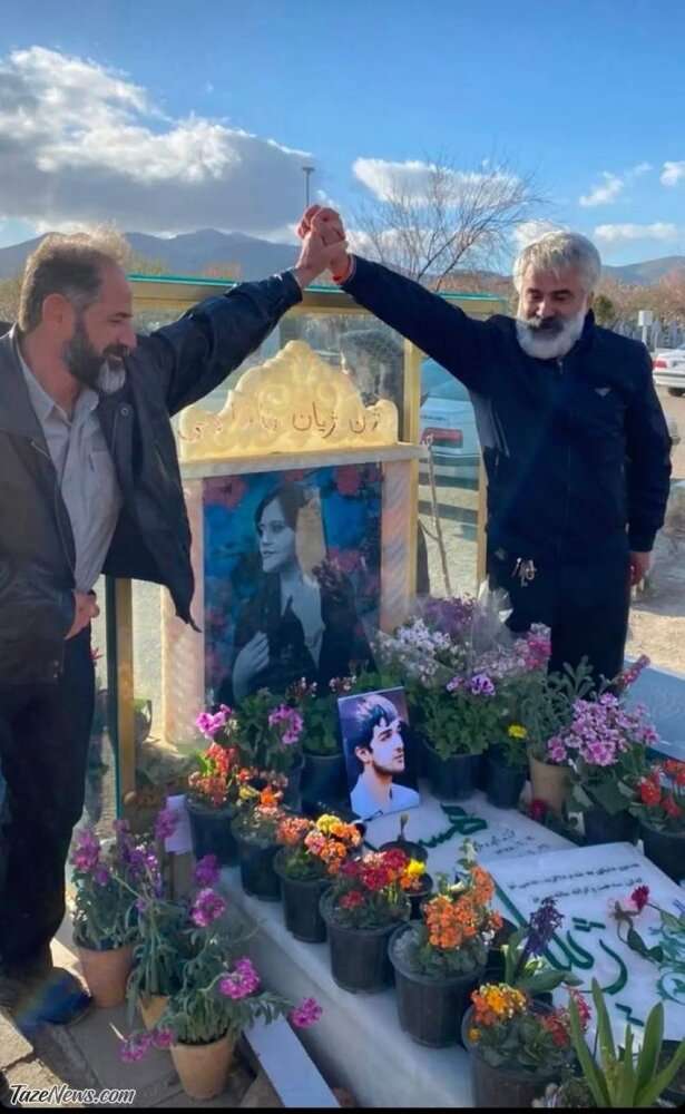 مهسا امینی با پدر محمدمهدی کرمی